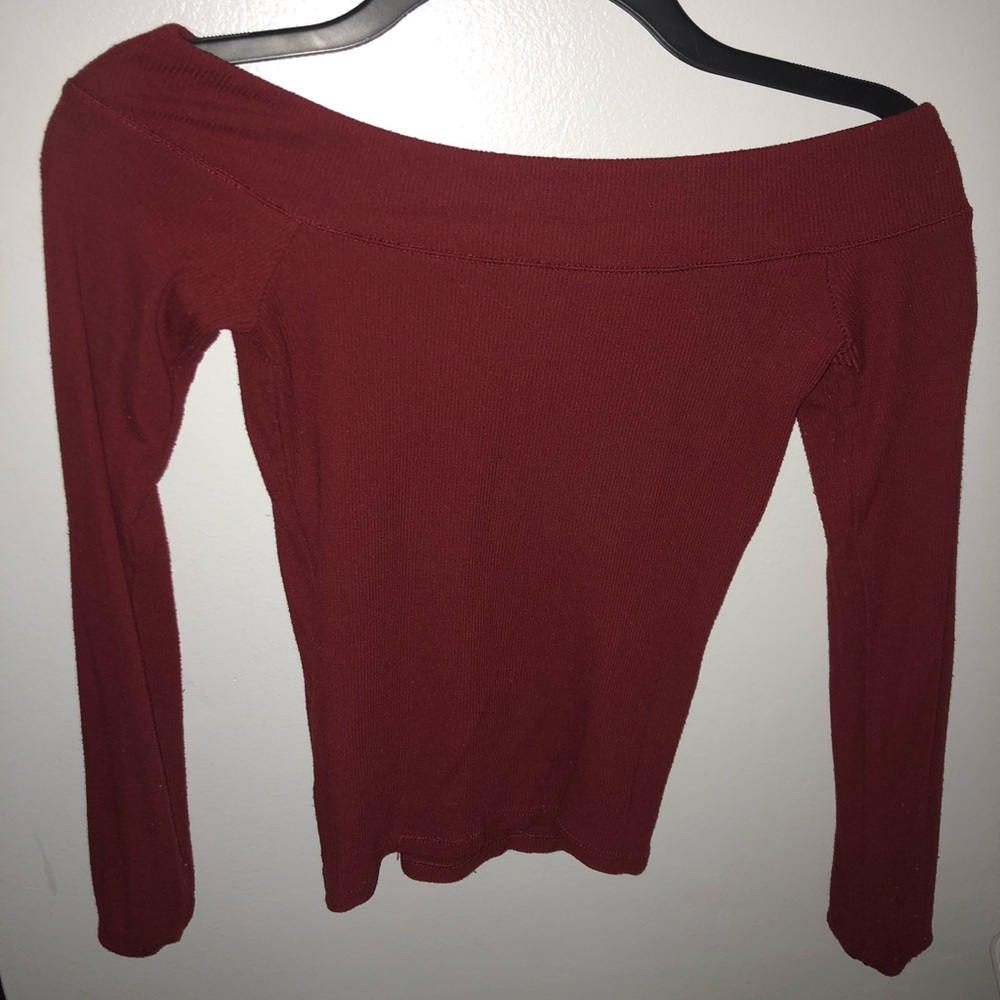 Maroon Off the shoulder top